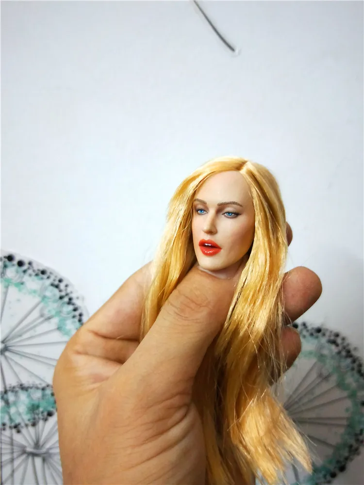 1/6 Европейская женская голова для девушек с выражением лица и открытым Ротом