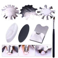 french dip nail container powder dipping tray nail tips mold guides nail art tool tips brush french cutter sticker