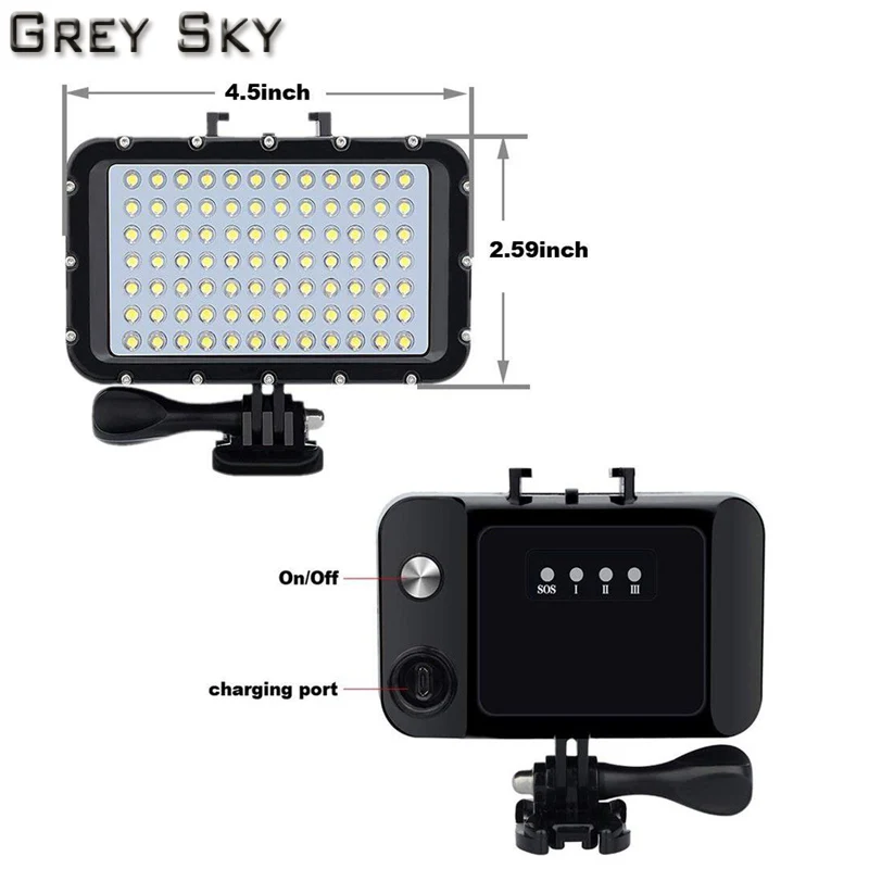 Для Gopro Hero7 6 5 3 SJCAM SJ5000 Xiaomi yi Mijia EKEN H9 Action/SLR Camera подводный свет для фотографии