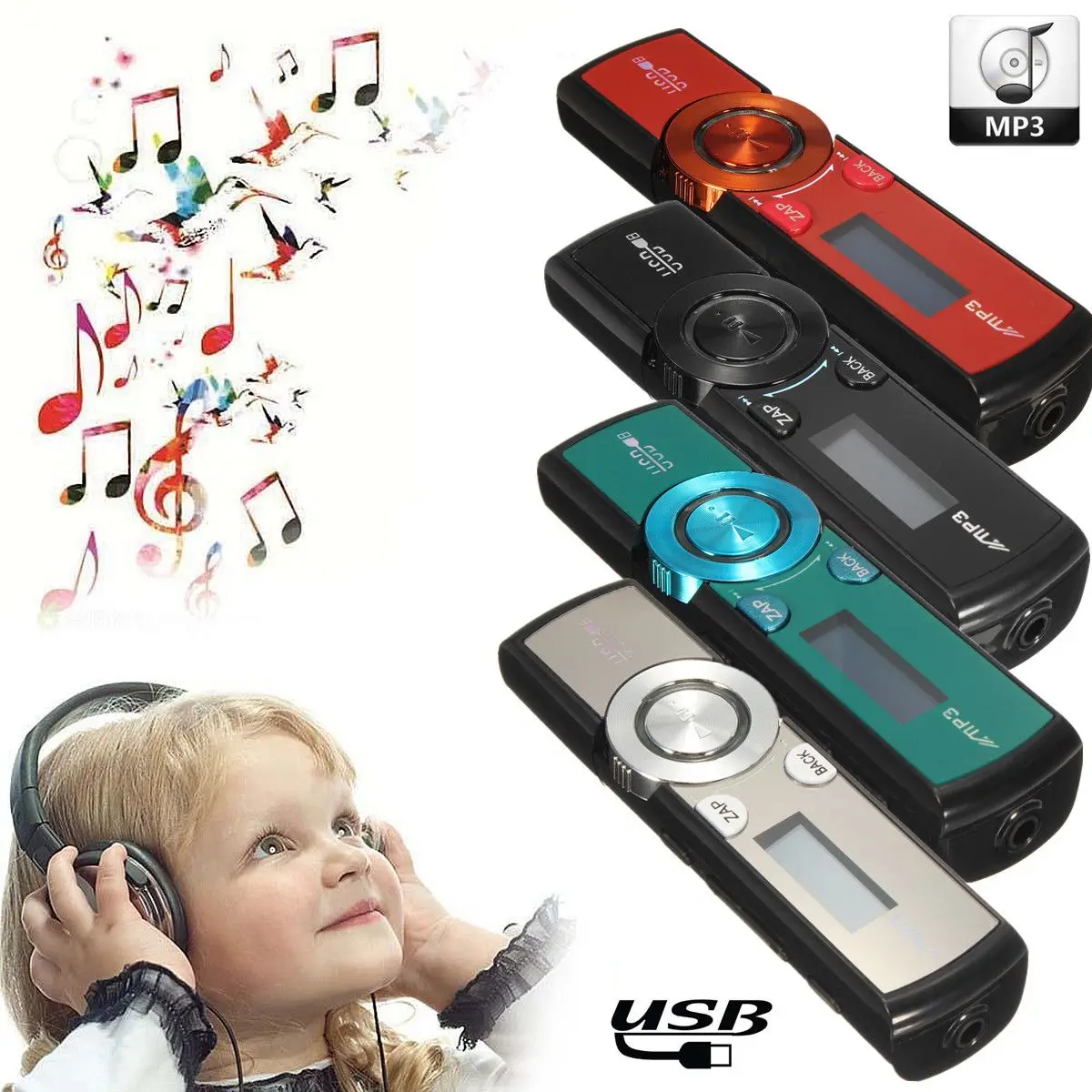 KINCO 32 Гб ЖК дисплей HD Экран USB MP3/WMA мини Media Player FM радио Micro SD/ TF карта + наушники зажим