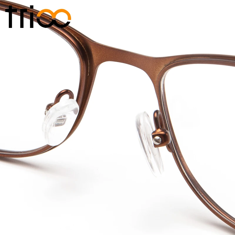 TRIOO черные очки для близорукости женские высококачественные металлические