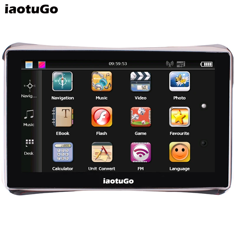 5 дюймовый gps навигатор навигация WINCE6.0 800 МГц MTK MS2531 256 м 8G fm передатчик с картой
