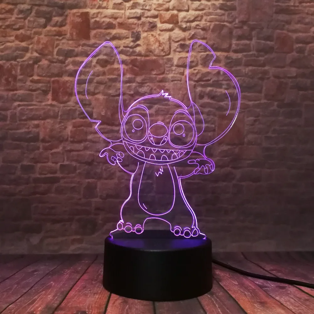Новинка 3D рисунок в виде персонажей мультфильмов фигурка светодиодный ночник 7