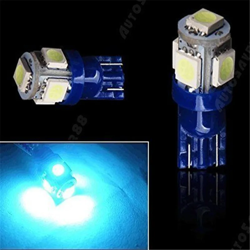 Laleyenda 20 штук T10 светодиодный W5W 5050 5SMD Автомобильный светодиодный Клин светильник 168 194 192 автомобиля Клин просвет светильник W5W сигнала внутренняя Светодиодная лампа 12V