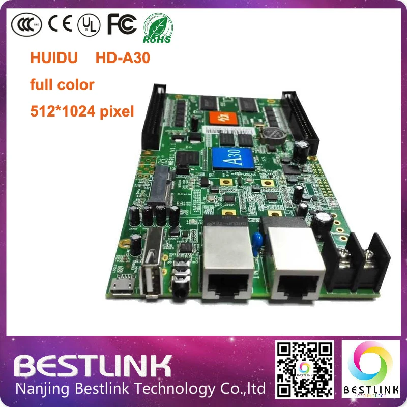 Huidu 512*1024 пикселей RGB LED карты контроллера hd-A30 asychronous полноцветный светодиодный