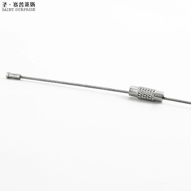 10 шт. винтовой замок из нержавеющей стали провод брелок кабель веревка кольца