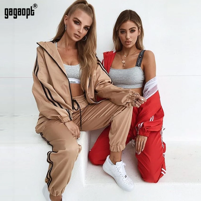 Gagaopt 2018 новый спортивный костюм женский весенне-осенний повседневный из 2