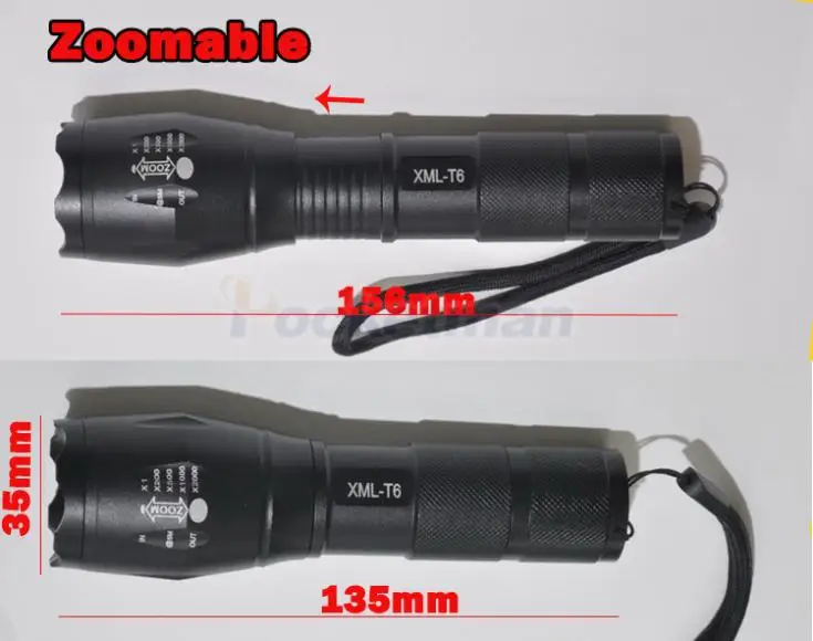 Светодиодный ффонарь E17 XM L T6 3800 люмен масштабируемый светодиодный фонарик для 3xaaa