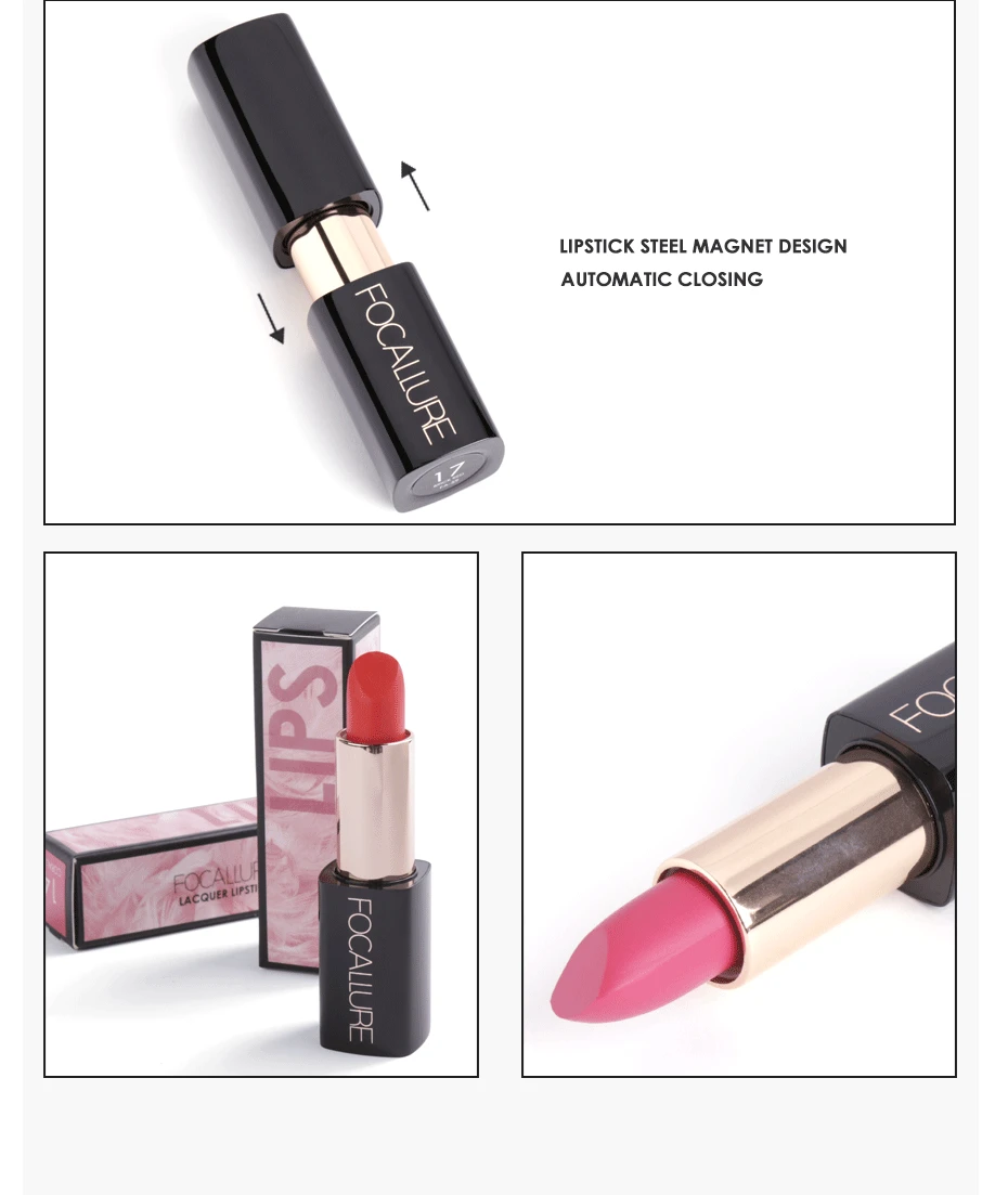FOCALLURE Moisturizer Matte Lipstick 20 Colors High Quality Red Lip Sticks Easy to Wear Long-lasting Make up
