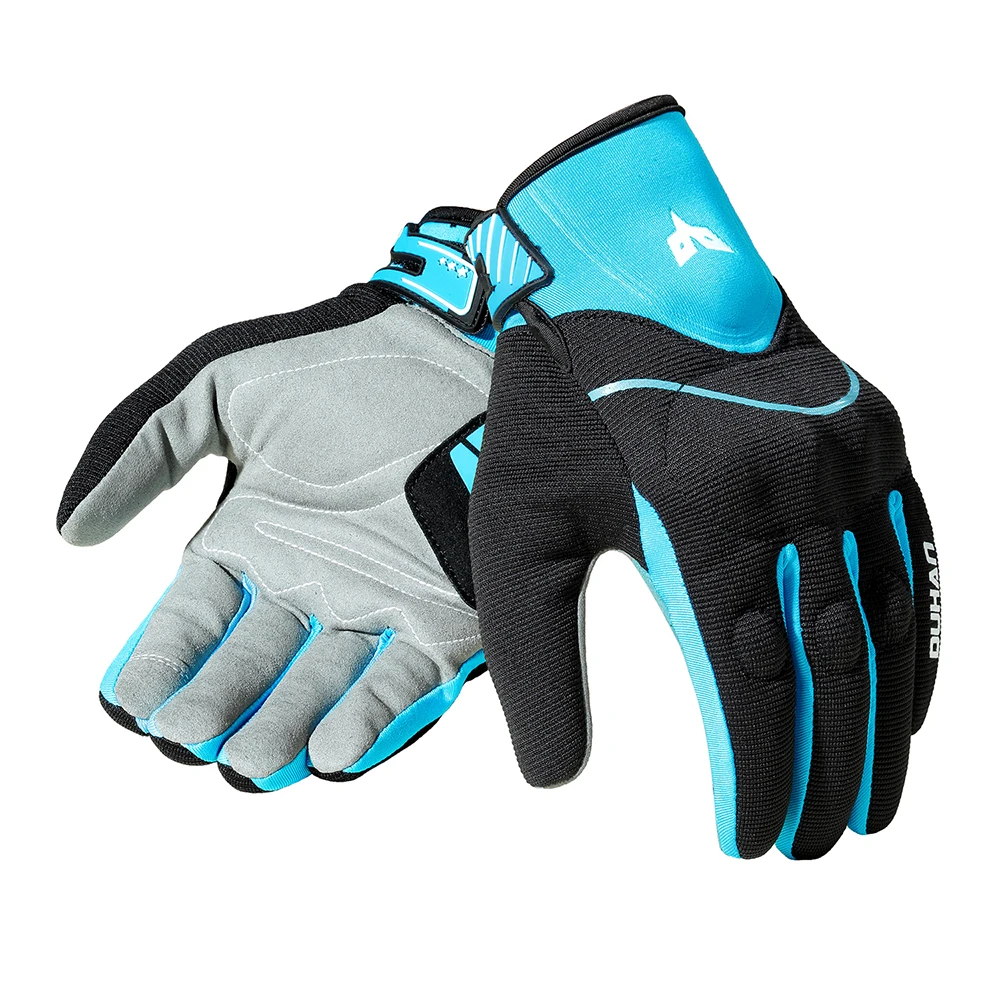Синий DUHAN мотоциклетные перчатки с сенсорным экраном Guantes Moto перчатки для мотокросса Guanti дышащие гоночные Мотоциклетные Перчатки - Цвет: Синий