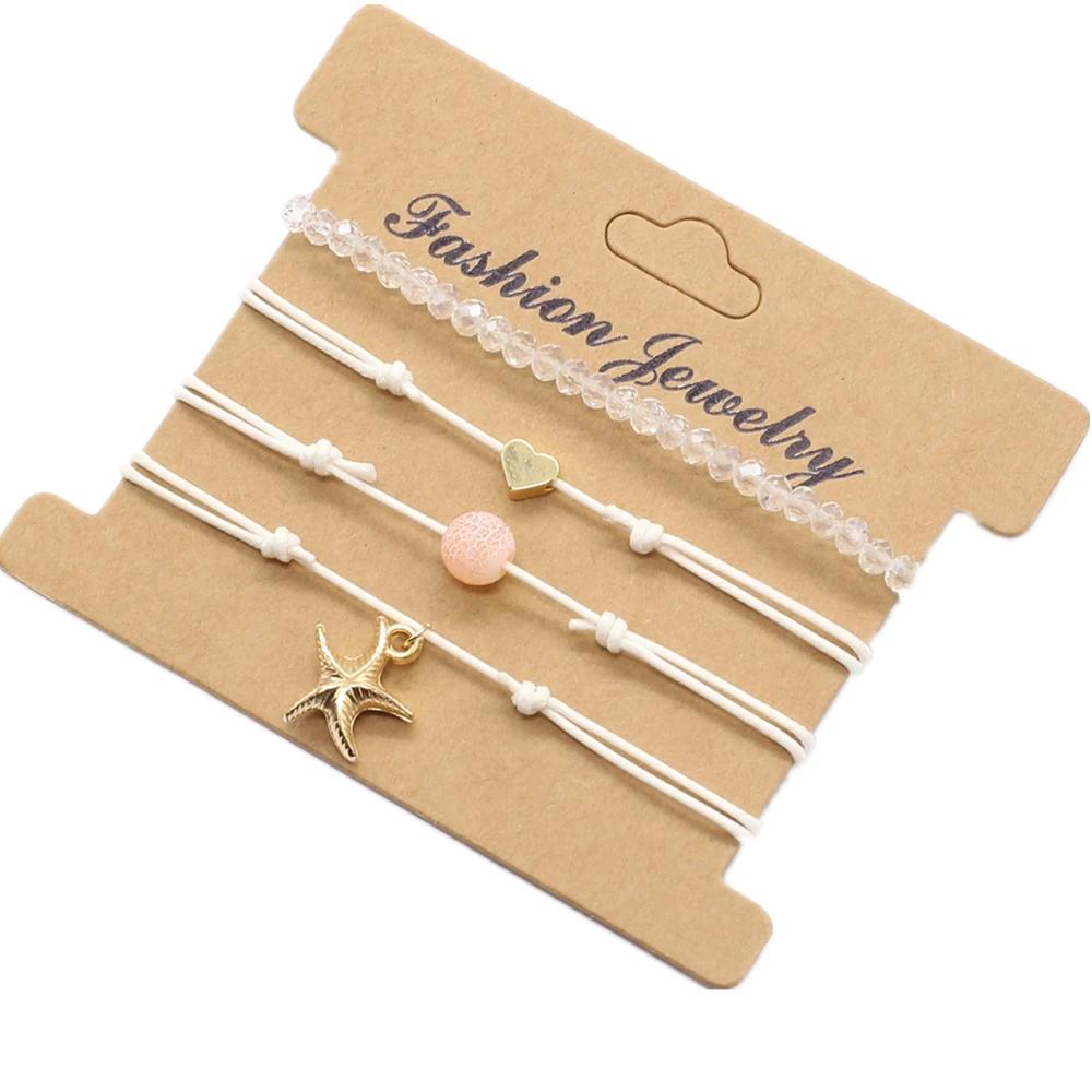 4 шт./компл. Boho Friends красный браслет Femme Pulseiras Shell черепаха браслеты мужские для