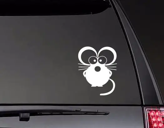 

Siily Scared Mouse Vinyl Car Stickers Art Decal Waterproof Removable Car Stickers Trunk Decor Removable ZP0627