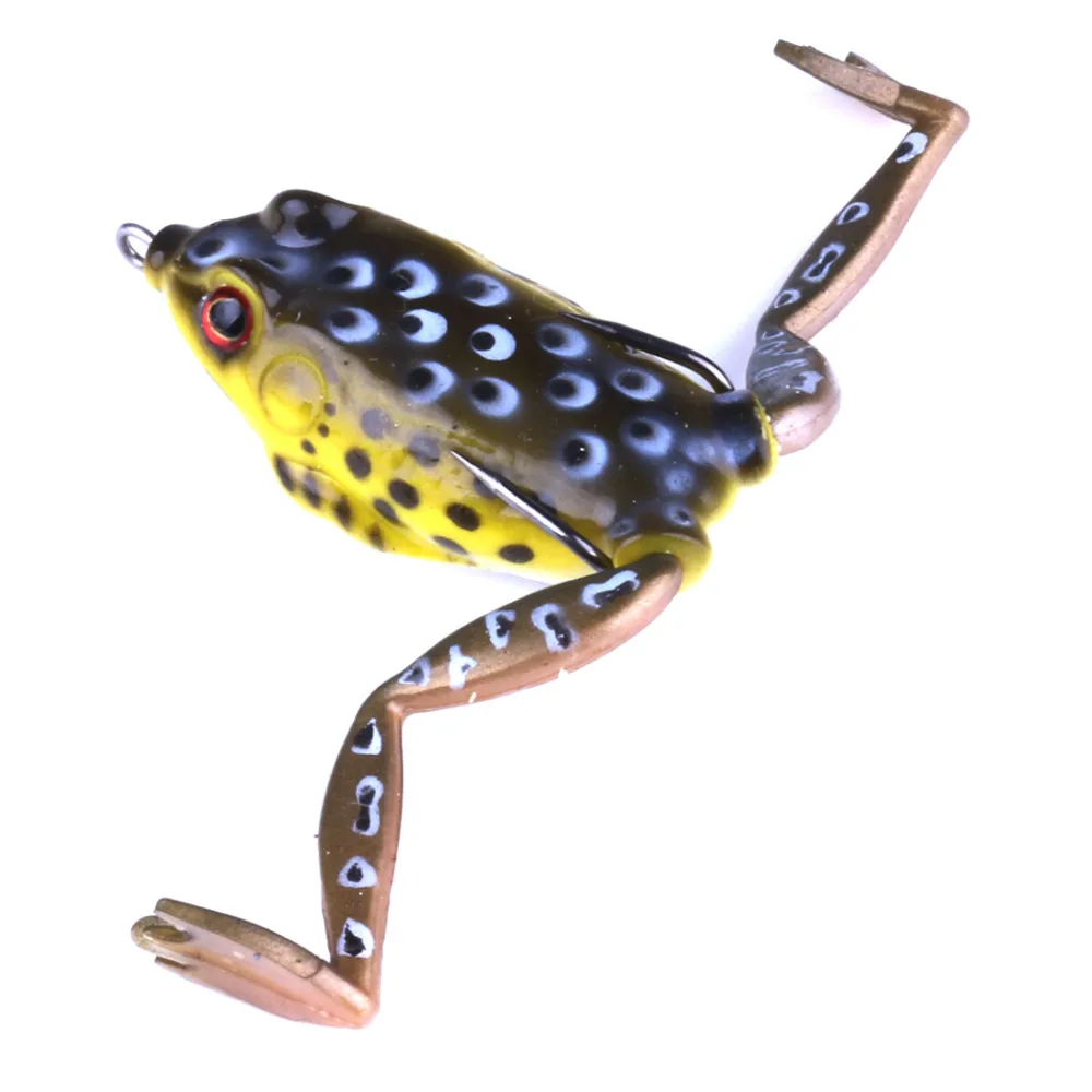 Frog Lure 5Pcs 5.5cm 15.5g Top Layer Soft Plastic Artificial Bait Fishing Swim Floating Colorful Tackles with Hook | Спорт и