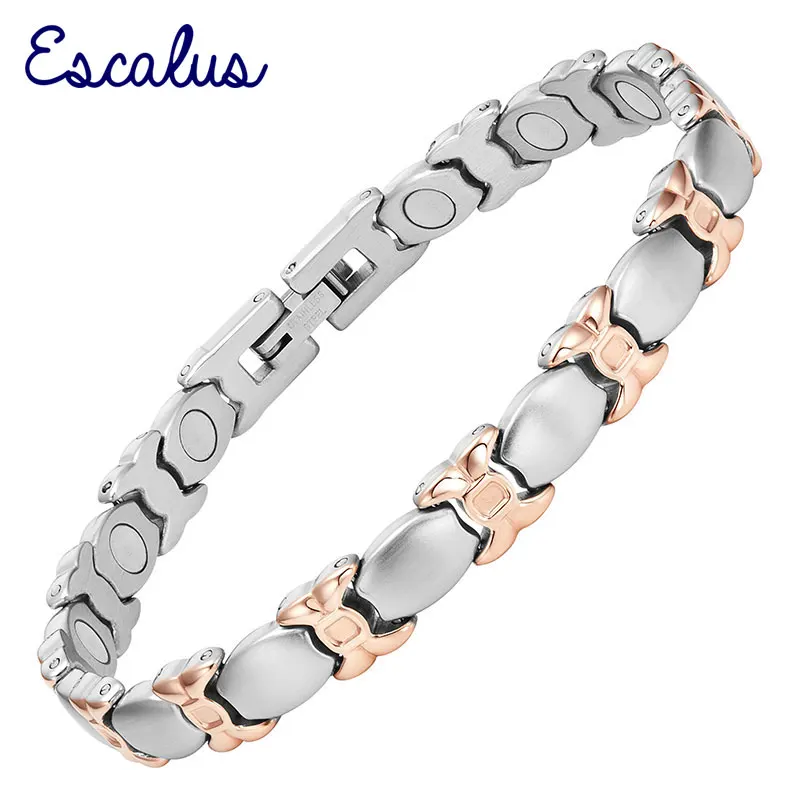 Escalus Bowknot Магнитный женский браслет из нержавеющей стали Женские Ювелирные