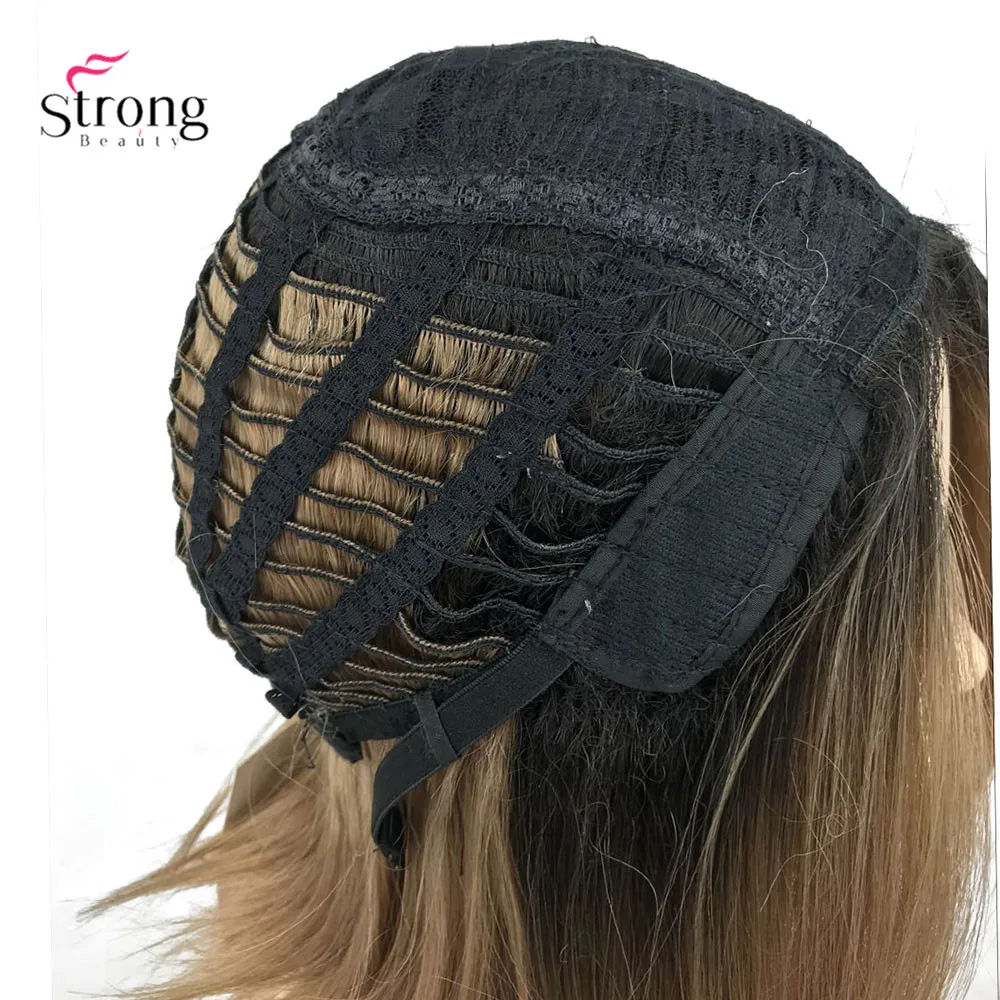 Женский синтетический парик StrongBeauty с эффектом омбре золотистые коричневые