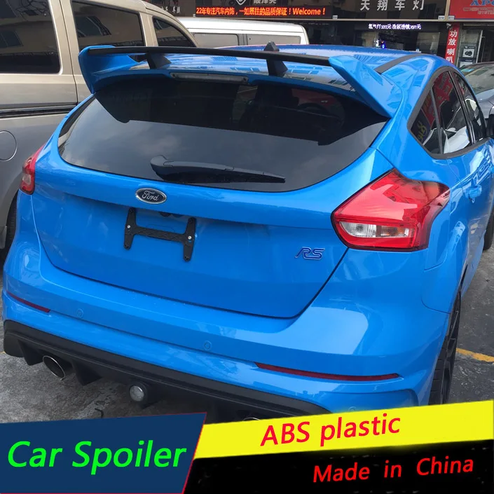Для Ford Focus спойлер Высокое качество ABS Материал заднее крыло автомобиля праймер цвет задний спойлер Подходит 2012 2013 14 фокус RS большой спойлер