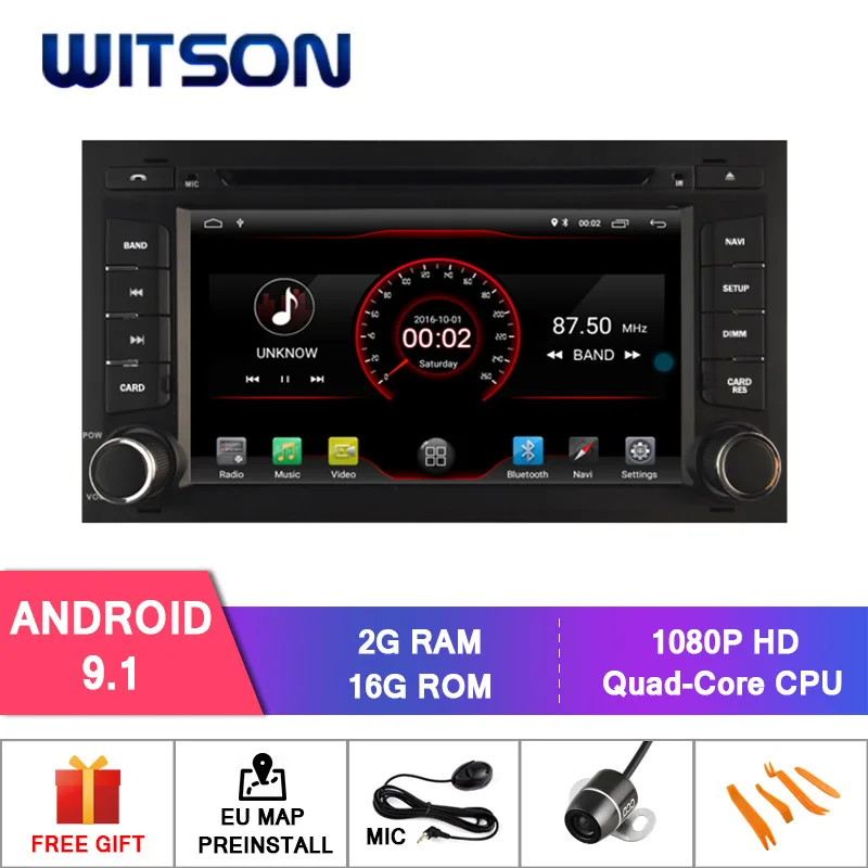 WITSON Android 9 0 IPS HD экран для VOLKSWAGEN B6 CADDY PASSAT GOLF CAR DVD 4 Гб RAM 32 Octa Core + 1024x600 DVR/WIFI DSP DAB|car dvd|vw