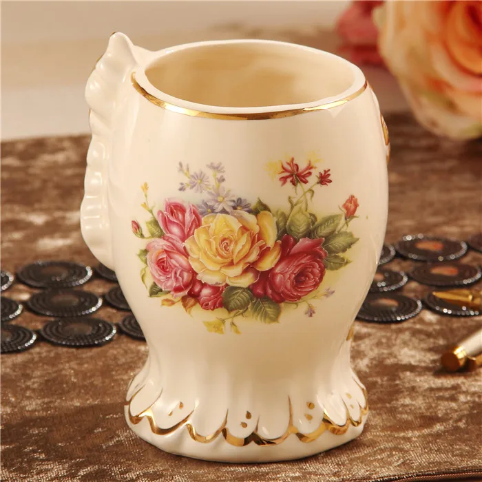 Керамическая двойная ручка цвета слоновой кости европейские Высококачественные