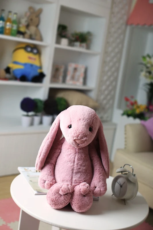 Pink Милые мягкие Кукла Кролик Детские Мягкие плюшевые игрушки для детей или Пасхи для детей Кролик спальный мате для младенцев - Цвет: Pink
