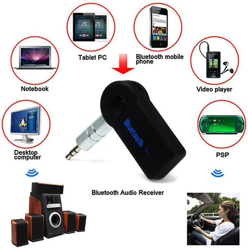 3 5 мм наушники громкоговоритель Bluetooth адаптер аудио автомобильный комплект Handsfree