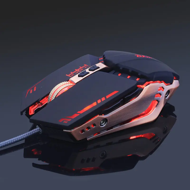 MMR5 black Игровая мышь, 6 кнопок, регулируемая, 3200 dpi, оптическая, для программирования макросов, проводная, USB, игровая мышь, 4 цвета, дышащая, переменный светильник, мыши - Цвет: MMR5 black