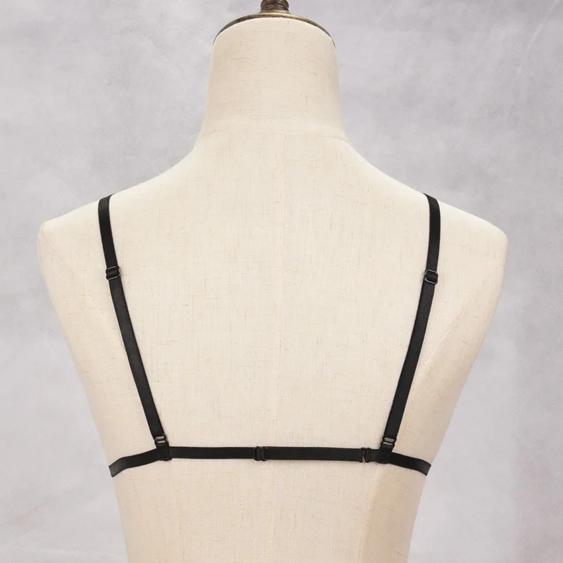 Соблазнительный женский боди-бандаж бюстгальтер в клетку топы открытый