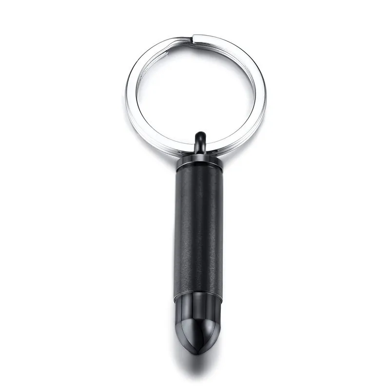10mm Bullet Keychain Stainless Steel Two Tone Special Nickel Locked Groomsman Birthday Jewelry - Цвет: 036B