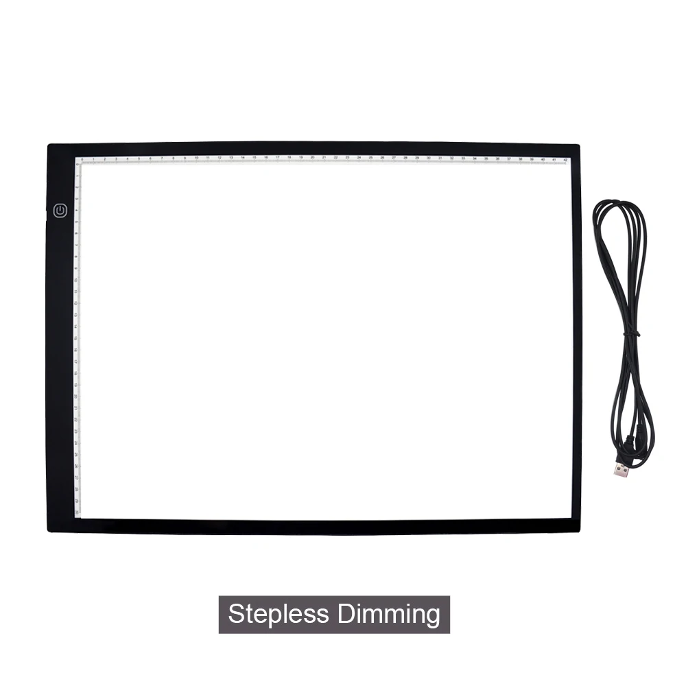 A3 Stepless Dimming A3 Scale Drawing LED Light Pad Tablet Artcraft Tracing Light Box Copy Board Paint Writing Table for Painting Sketching Animation - Цвет: A3 Stepless Dimming