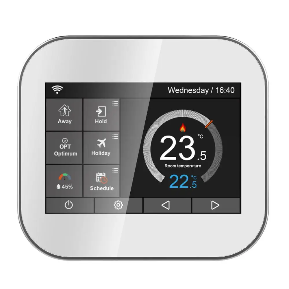 

Wifi color touch screen thermostat for fan coil with English/German/Polish/Russian/Italian/Spainish control by android IOS phone