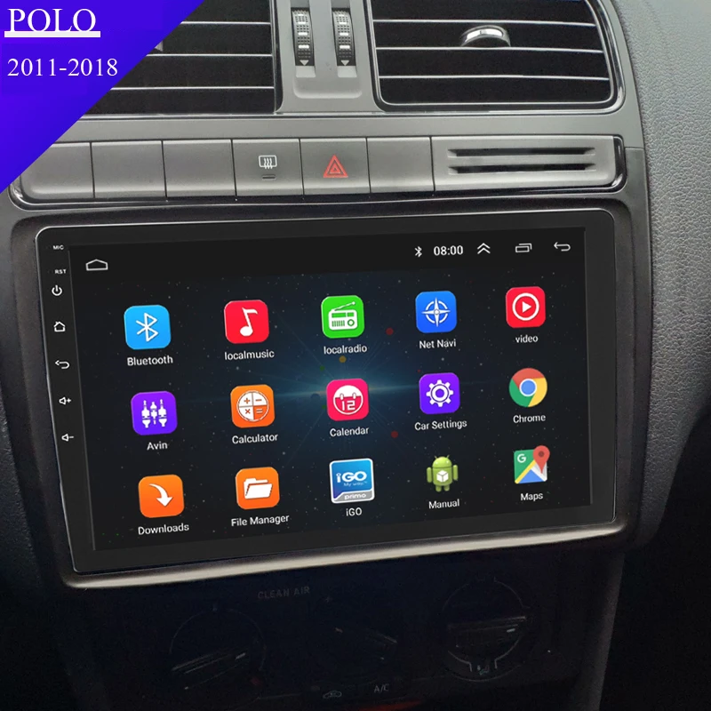 Android 8 1 Автомобильный мультимедийный dvd плеер для volkswagen Polo с Автомагнитола и gps