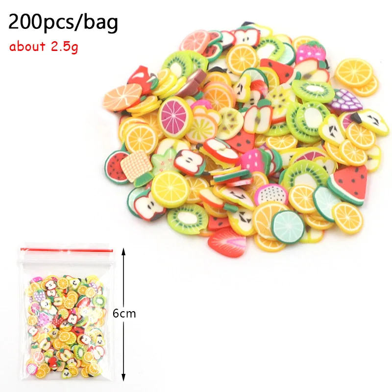 Fruit Slices Распылитель наполнитель для слизи дополнение талисманы ломтики Fimo пушистый мягкая глина принадлежности аксессуары слизи игрушки DIY ручной резинки коробка комплект - Цвет: Fruit Slices
