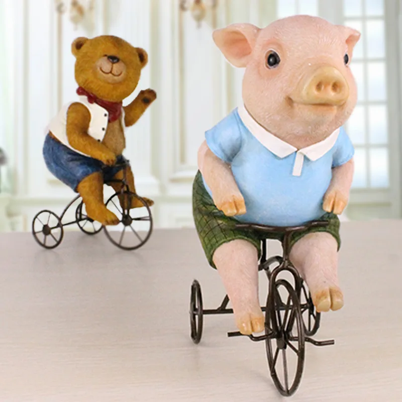 Милые фигурки свиньи Q glory садовые домашний декор полимерная милая розовая свинья