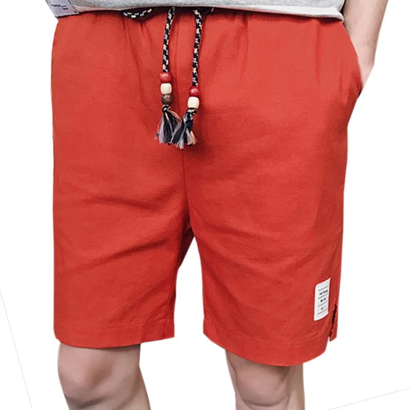5XL повседневные шорты из хлопка дышащие однотонные мужские брендовые тонкие