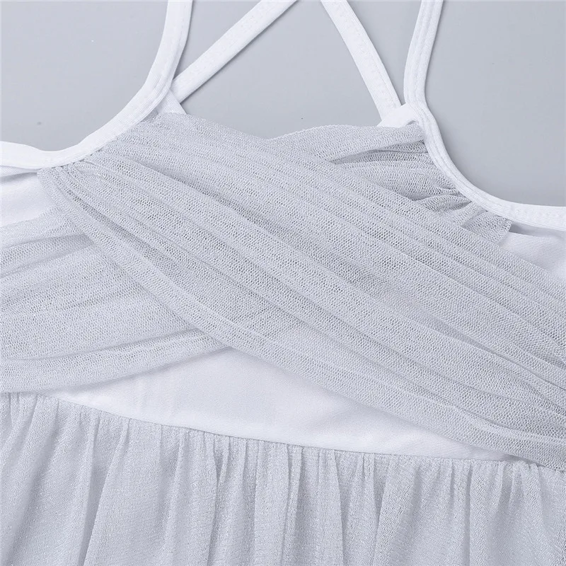 Детская одежда с рюшами для девочек блестящая сетка наборные плечевые ремни