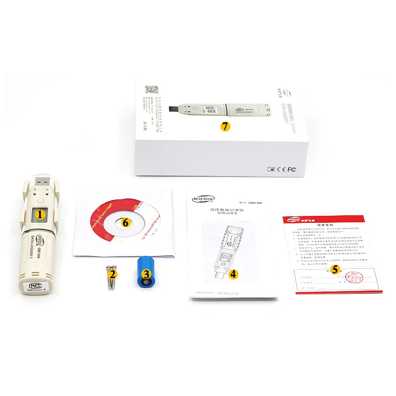 GM1365/GM1366 цифровой регистратор данных Температура Влажность usb Регистратор температуры регистратор температуры-30~ 80C(-30~ 176F