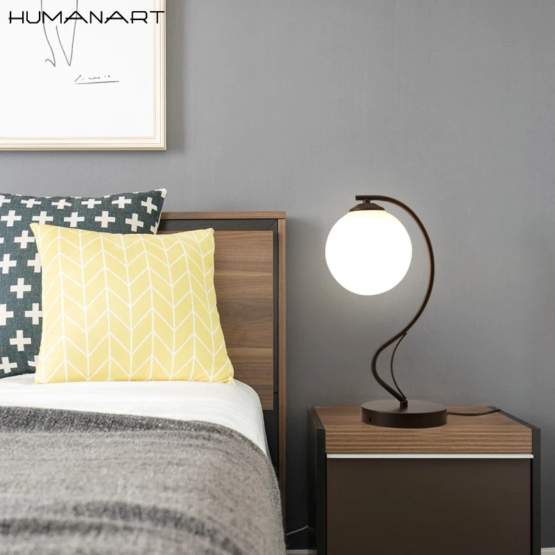 Настольная лампа для домашнего декора чтения спальни кровати боковой Железный