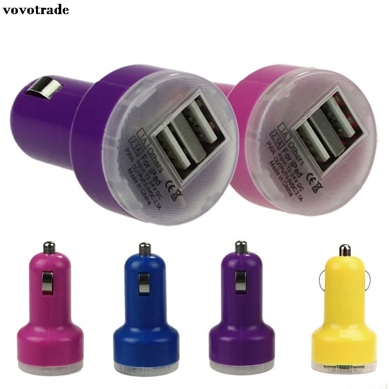 Vovotrade Новый Пуля адаптер Dual USB 2 Порты и разъёмы автомобиля Зарядное устройство