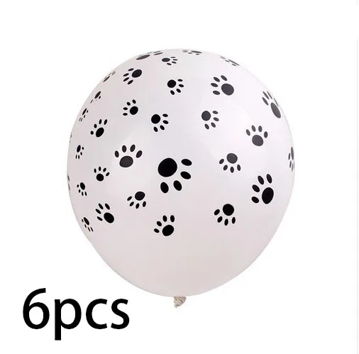 6pcs dog Feet 6 шт ручные воздушные шары из фольги в виде головы животного тигра льва надувные воздушные шары джунгли вечерние украшения детские игрушки День рождения Декор - Цвет: 6pcs dog Feet
