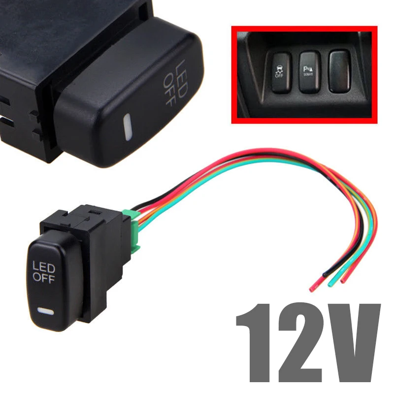 Новое поступление, 1 шт., 12V автомобильный светодиодный противотуманный светильник пуш-ап перекидной переключатель ВКЛ/ВЫКЛ для Mitsubishi Pajero Lancer