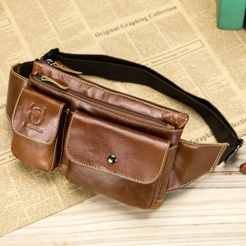 Мужская сумка из 100% натуральной кожи забавная нагрудная на плечо Женская поясная