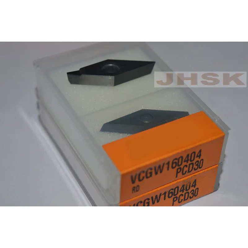 2шт VCGW 160404 PCD30 используется для алюминиевых поликристаллических алмазных инструментов(PCD) cnc