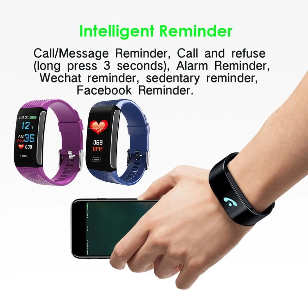CK18S Смарт часы Цвет Экран крови Давление Heart Rate Monitor пульт дистанционного