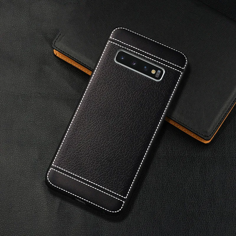 Для Samsung Galaxy S8 S9 S10 Plus S6 S7 edge силиконовая Мягкая термополиуретановая крышка-чехол для Galaxy S10E покрытие бампер кожаный чехол для телефона