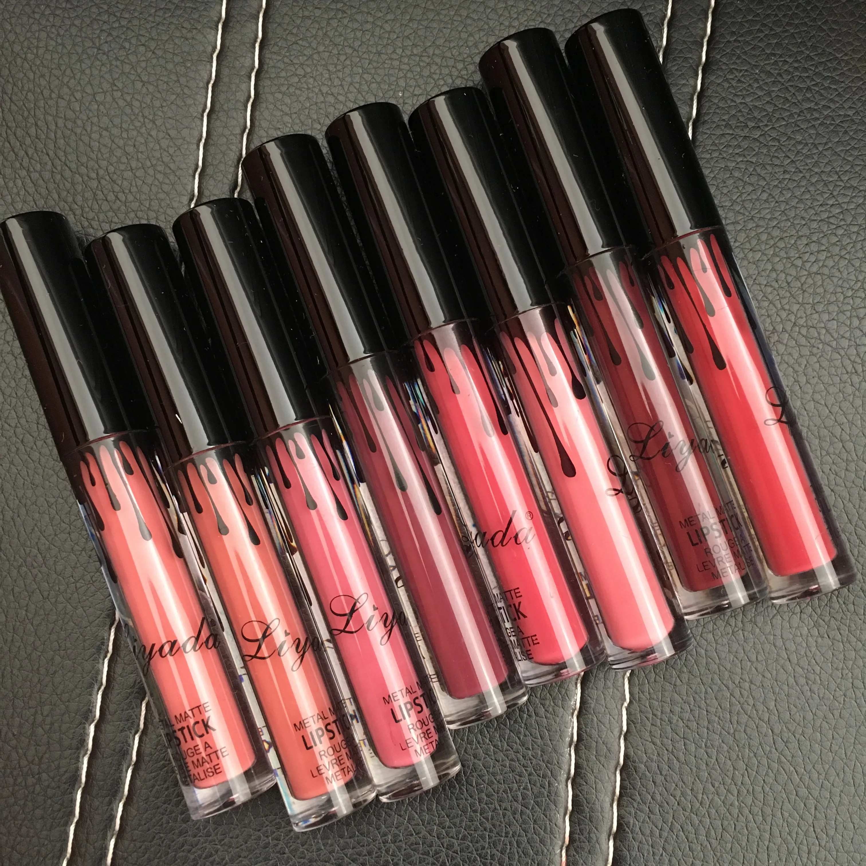 Liyada 8 компл. матовый блеск для губ + Lips Pencil Макияж Lasting Водонепроницаемый Жидкий