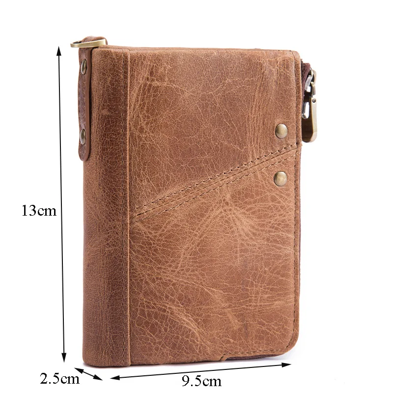 Винтажный Мужской кошелек из натуральной воловьей кожи бумажники для мужчин