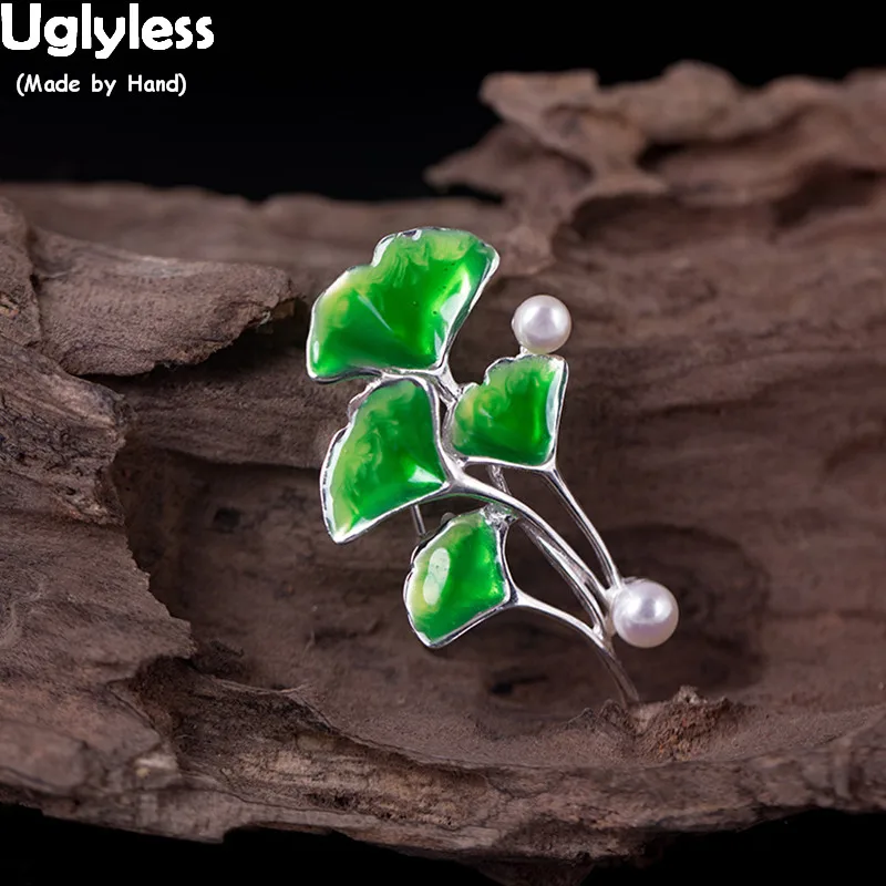 Женская брошь из серебра 100% пробы с натуральным жемчугом|Украшения для волос