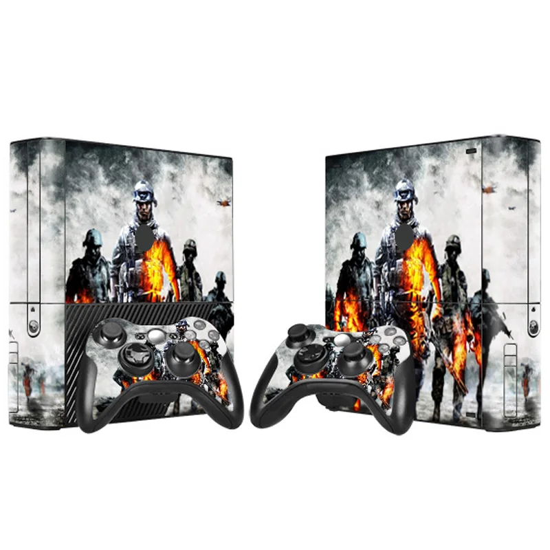 Кожаные наклейки для Xbox 360 E консоли и контроллера Skins sticker s для Xbox360 E винил-Battlefield 1