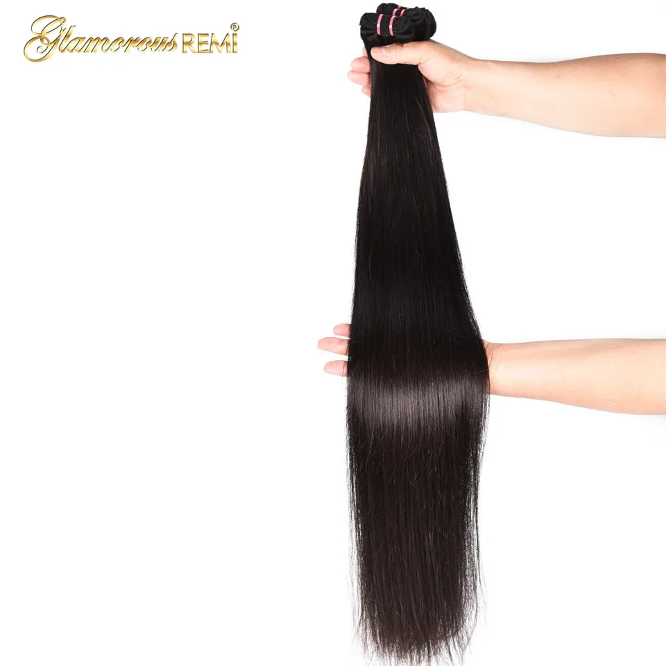 Перуанские волосы 26 28 30 32 34 дюймовые накладные пучок s 100% прямые Remy человеческих