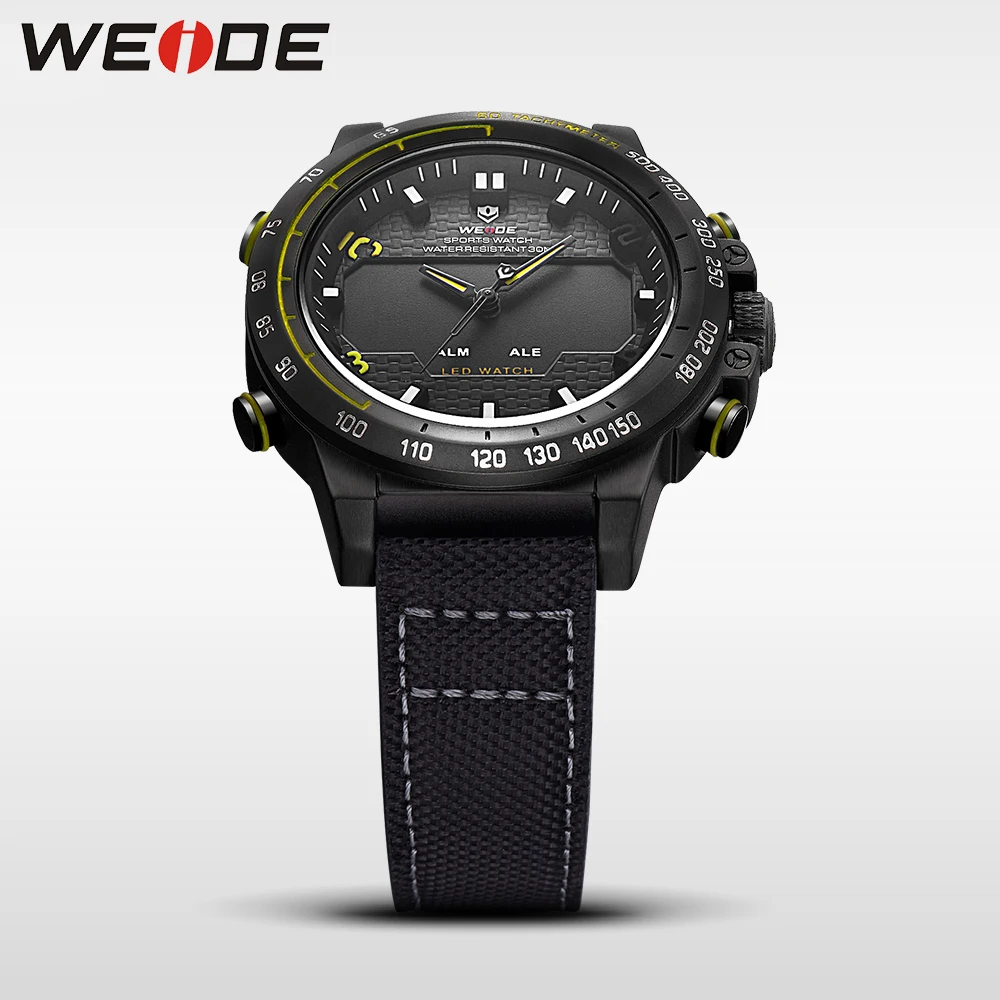 WEIDE натуральная часы с нейлоновым ремешком Мужские Роскошные Брендовые