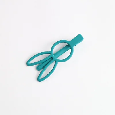 dark green Милые матовые заколки с кроликом, модные заколки для волос для женщин и девочек, заколки для волос, аксессуары, Мультяшные заколки для волос, аксессуары для волос - Цвет: dark green